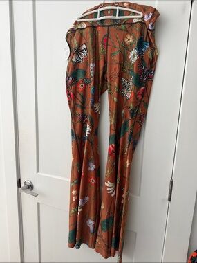 Yoga Democracy XL Wide-Leg Floral & Butterfly Pants -
